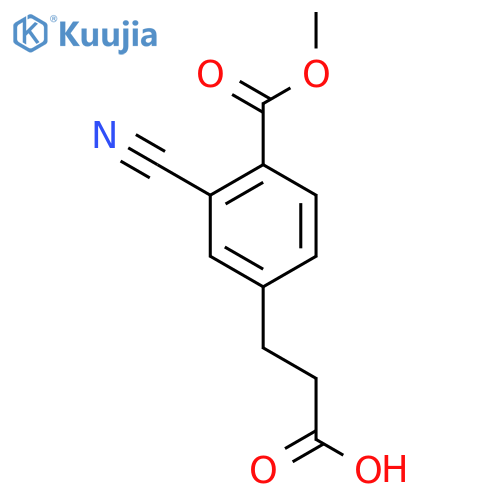 Methyl 4-(2-carboxyethyl)-2-cyanobenzoate structure