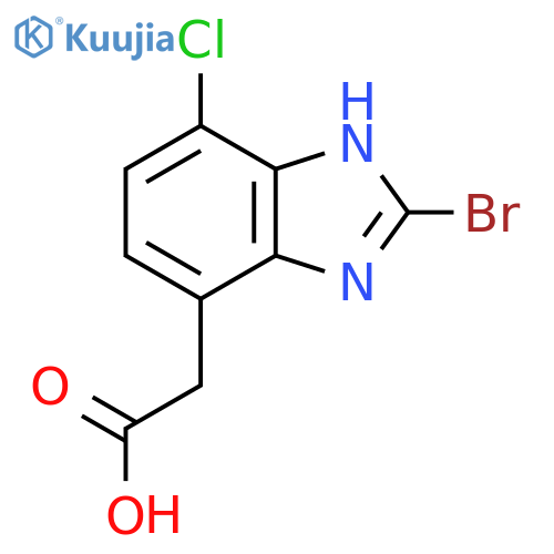 2-Bromo-7-chloro-1H-benzimidazole-4-acetic acid structure