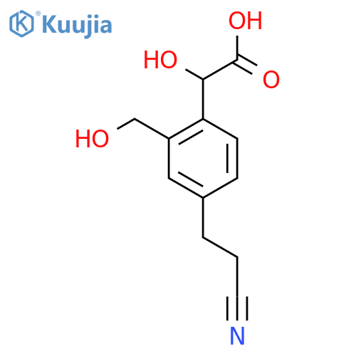4-(2-Cyanoethyl)-2-(hydroxymethyl)mandelic acid structure
