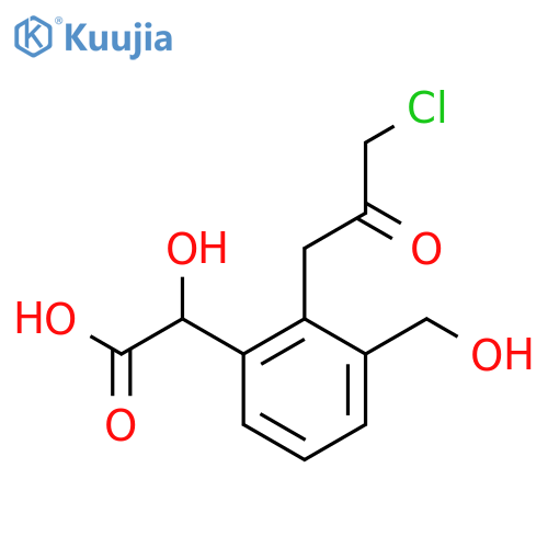 2-(3-Chloro-2-oxopropyl)-3-(hydroxymethyl)mandelic acid structure