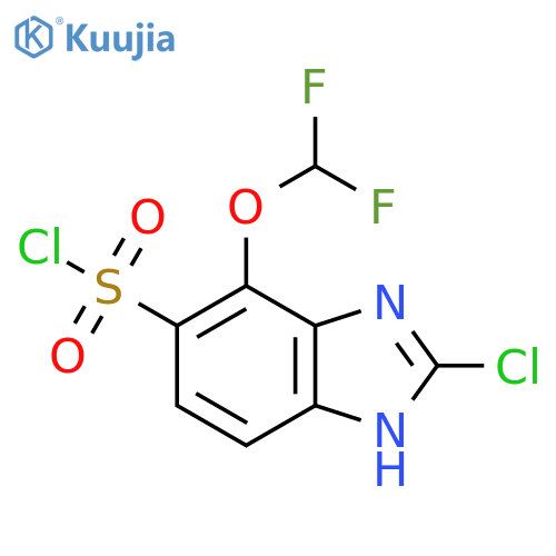 2-Chloro-4-difluoromethoxy-1H-benzimidazole-5-sulfonyl chloride structure