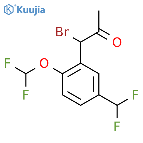 1-Bromo-1-(2-(difluoromethoxy)-5-(difluoromethyl)phenyl)propan-2-one structure