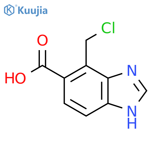 7-Chloromethyl-1H-benzimidazole-6-carboxylic acid structure