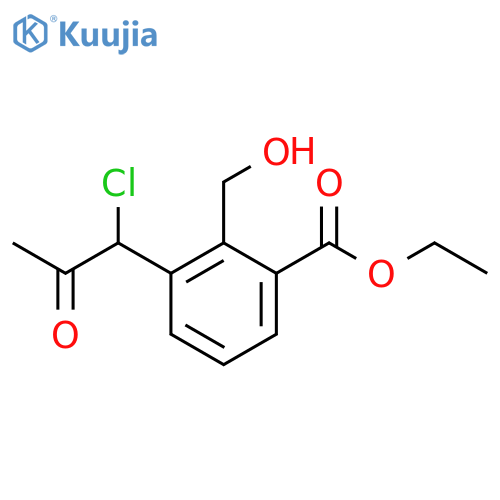 Ethyl 3-(1-chloro-2-oxopropyl)-2-(hydroxymethyl)benzoate structure