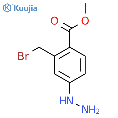 Methyl 2-(bromomethyl)-4-hydrazinylbenzoate structure