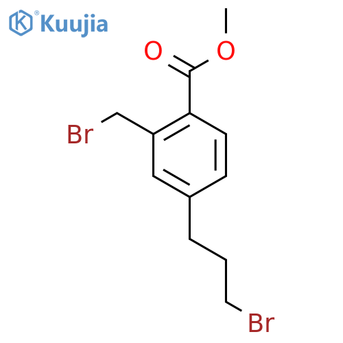Methyl 2-(bromomethyl)-4-(3-bromopropyl)benzoate structure