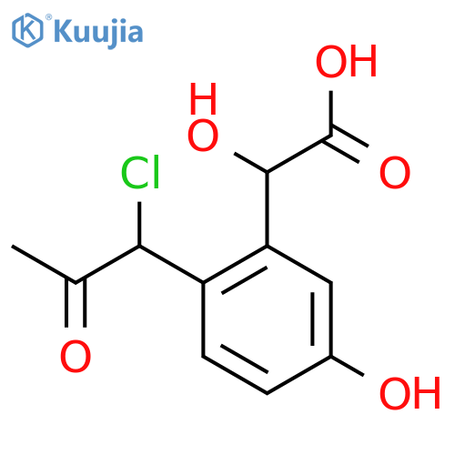 2-(1-Chloro-2-oxopropyl)-5-hydroxymandelic acid structure