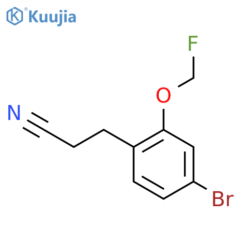 3-(4-Bromo-2-(fluoromethoxy)phenyl)propanenitrile structure