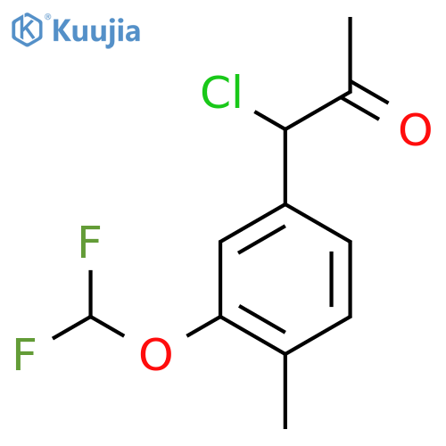 1-Chloro-1-(3-(difluoromethoxy)-4-methylphenyl)propan-2-one structure