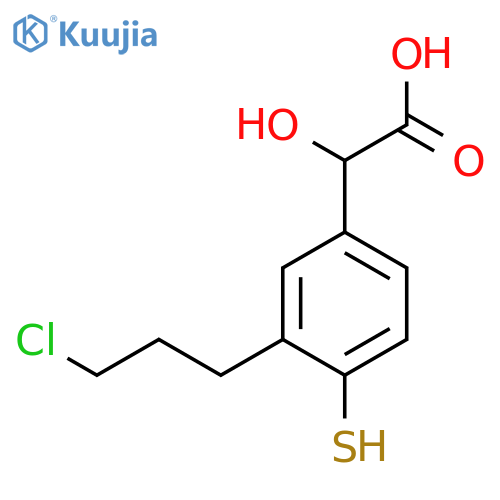 3-(3-Chloropropyl)-4-mercaptomandelic acid structure