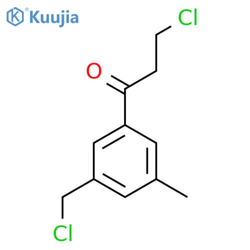 3-Chloro-1-(3-(chloromethyl)-5-methylphenyl)propan-1-one structure
