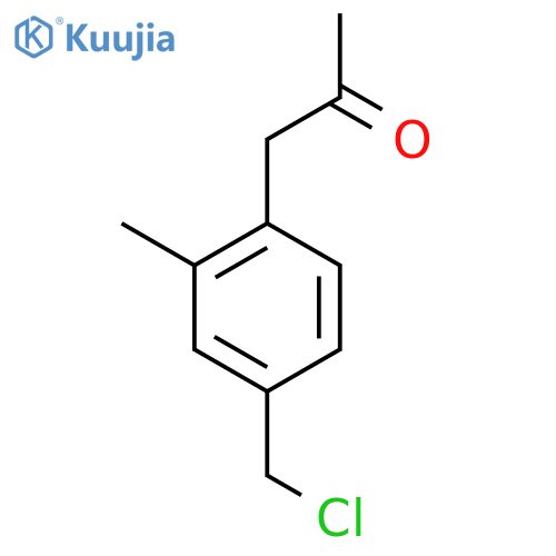 1-(4-(Chloromethyl)-2-methylphenyl)propan-2-one structure