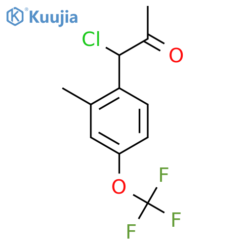 2-(1-Chloro-2-oxopropyl)-5-(trifluoromethoxy)toluene structure