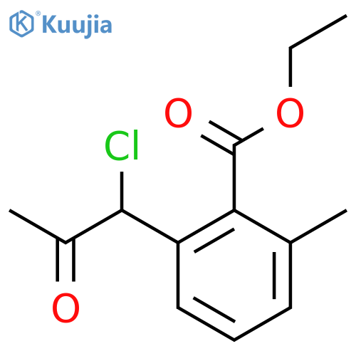Ethyl 2-(1-chloro-2-oxopropyl)-6-methylbenzoate structure