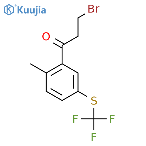 2-(3-Bromopropanoyl)-4-(trifluoromethylthio)toluene structure