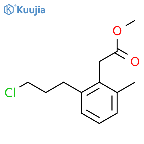 Methyl 2-(3-chloropropyl)-6-methylphenylacetate structure