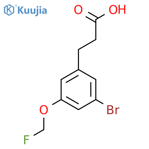 3-(3-Bromo-5-(fluoromethoxy)phenyl)propanoic acid structure