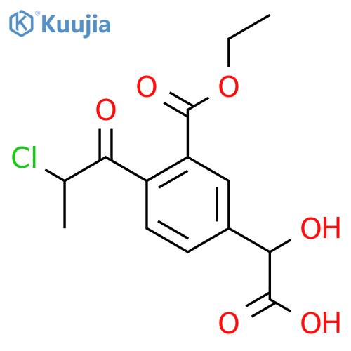 Ethyl 5-(carboxy(hydroxy)methyl)-2-(2-chloropropanoyl)benzoate structure
