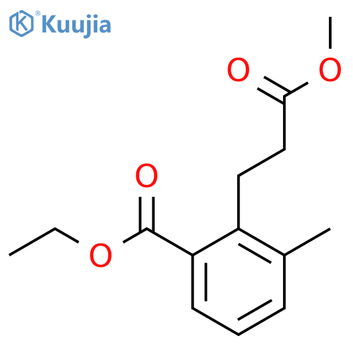 Ethyl 2-(3-methoxy-3-oxopropyl)-3-methylbenzoate structure