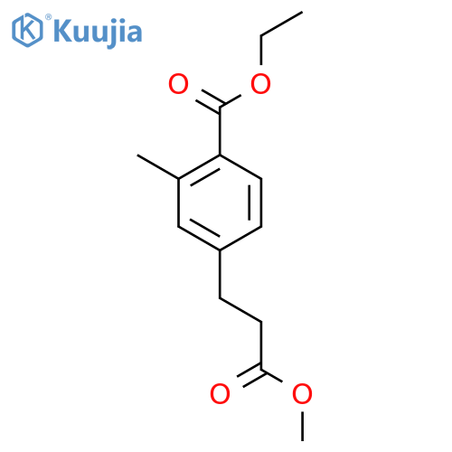 Ethyl 4-(3-methoxy-3-oxopropyl)-2-methylbenzoate structure