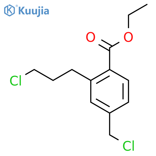 Ethyl 4-(chloromethyl)-2-(3-chloropropyl)benzoate structure