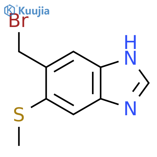6-Bromomethyl-5-methylthio-1H-benzimidazole structure