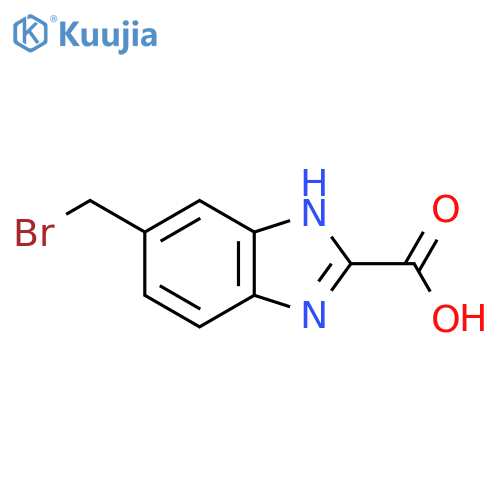 5-Bromomethyl-1H-benzimidazole-2-carboxylic acid structure