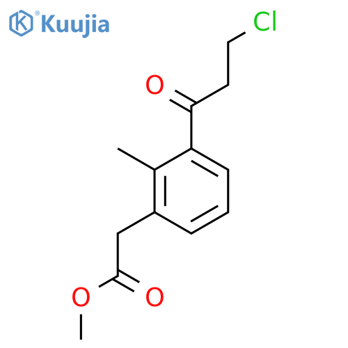 Methyl 3-(3-chloropropanoyl)-2-methylphenylacetate structure