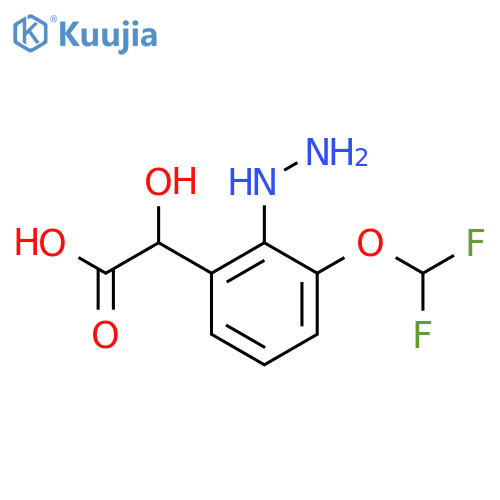 3-(Difluoromethoxy)-2-hydrazinylmandelic acid structure