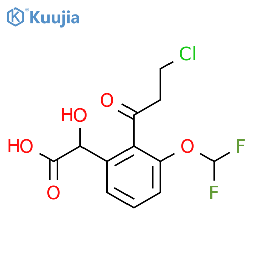 2-(3-Chloropropanoyl)-3-(difluoromethoxy)mandelic acid structure