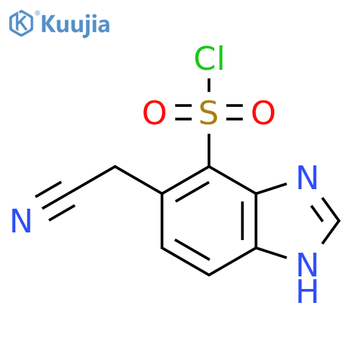 5-Cyanomethyl-1H-benzimidazole-4-sulfonyl chloride structure