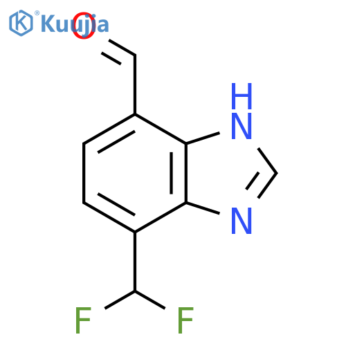 7-Difluoromethyl-4-formyl-1H-benzimidazole structure