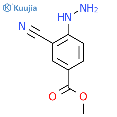 Methyl 3-cyano-4-hydrazinylbenzoate structure