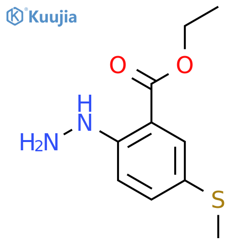 Ethyl 2-hydrazinyl-5-(methylthio)benzoate structure