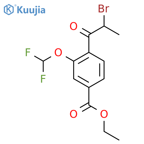 Ethyl 4-(2-bromopropanoyl)-3-(difluoromethoxy)benzoate structure