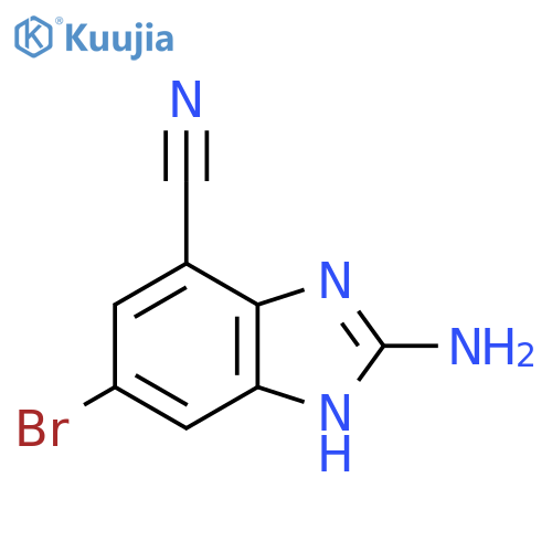 2-Amino-6-bromo-4-cyano-1H-benzimidazole structure