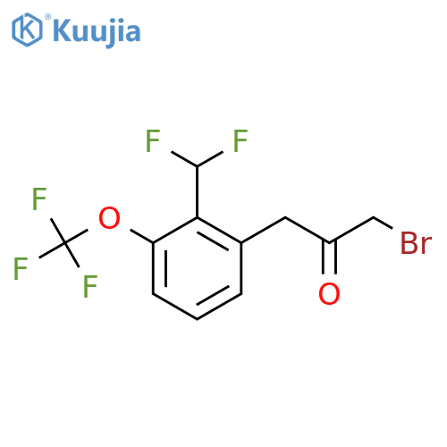 1-Bromo-3-(2-(difluoromethyl)-3-(trifluoromethoxy)phenyl)propan-2-one structure