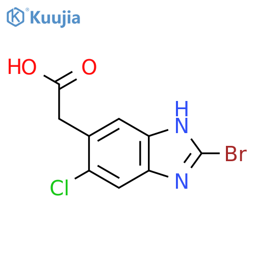 2-Bromo-5-chloro-1H-benzimidazole-6-acetic acid structure