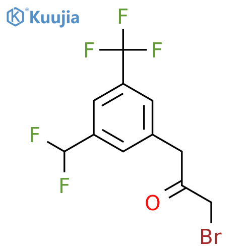 1-Bromo-3-(3-(difluoromethyl)-5-(trifluoromethyl)phenyl)propan-2-one structure