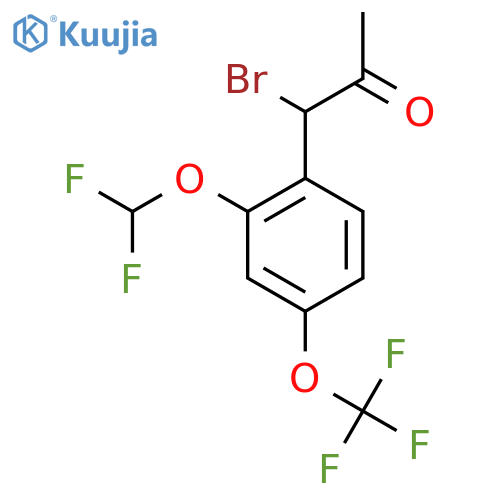 1-Bromo-1-(2-(difluoromethoxy)-4-(trifluoromethoxy)phenyl)propan-2-one structure