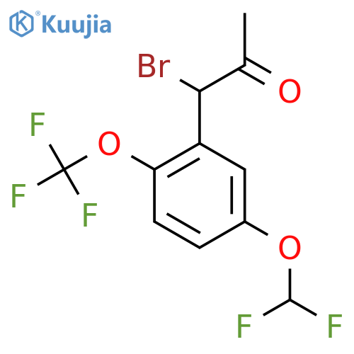 1-Bromo-1-(5-(difluoromethoxy)-2-(trifluoromethoxy)phenyl)propan-2-one structure