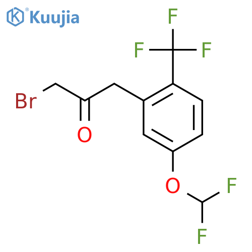 1-Bromo-3-(5-(difluoromethoxy)-2-(trifluoromethyl)phenyl)propan-2-one structure