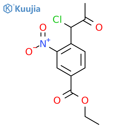 Ethyl 4-(1-chloro-2-oxopropyl)-3-nitrobenzoate structure