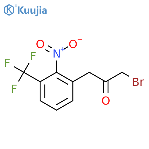 1-Bromo-3-(2-nitro-3-(trifluoromethyl)phenyl)propan-2-one structure