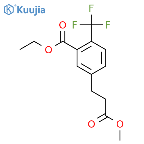 Ethyl 5-(3-methoxy-3-oxopropyl)-2-(trifluoromethyl)benzoate structure