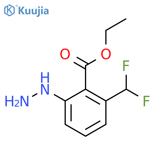 Ethyl 2-(difluoromethyl)-6-hydrazinylbenzoate structure