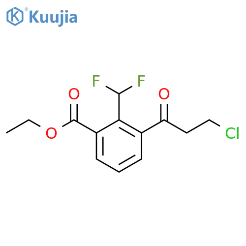 Ethyl 3-(3-chloropropanoyl)-2-(difluoromethyl)benzoate structure