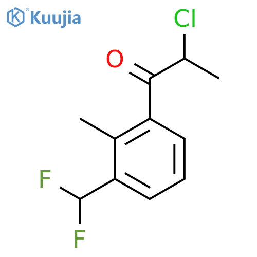 2-Chloro-1-(3-(difluoromethyl)-2-methylphenyl)propan-1-one structure