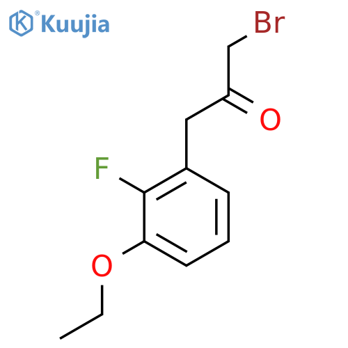 1-Bromo-3-(3-ethoxy-2-fluorophenyl)propan-2-one structure