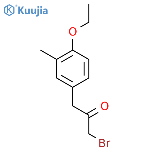 1-Bromo-3-(4-ethoxy-3-methylphenyl)propan-2-one structure
